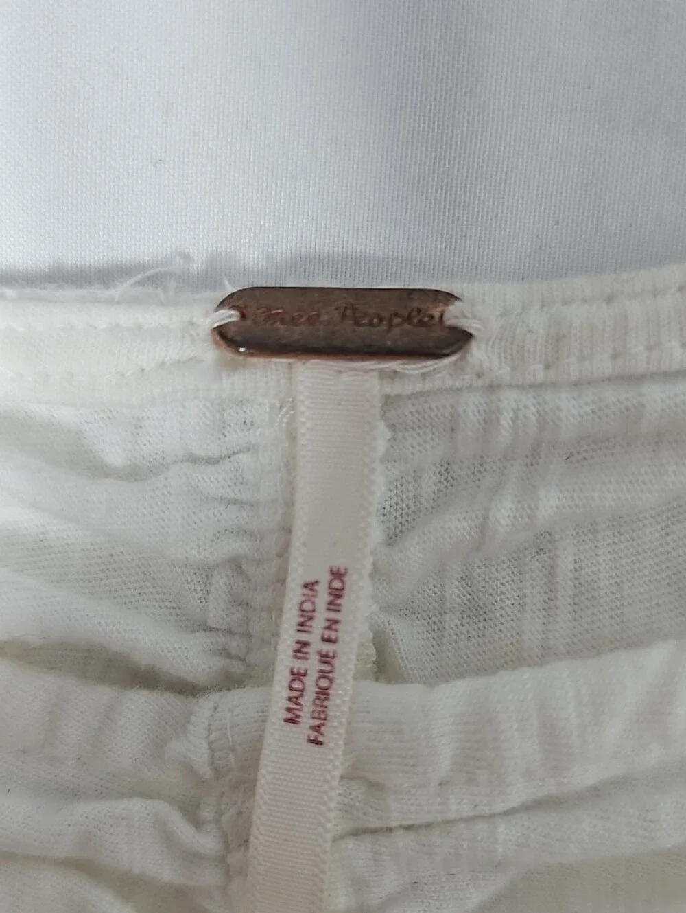 Free People White Ruched Spaghetti-Strap Camisole